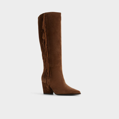 Kaelya in Dark Brown - Knee-high boot, Block heel | Aldo