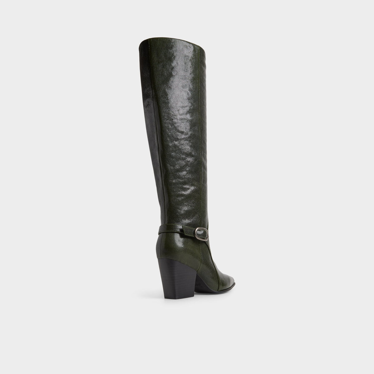 Saddle in Dark Green - Knee-high boot, Block heel | Aldo