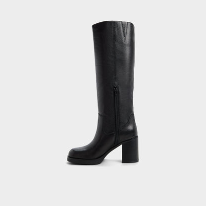 Juny in Black - Knee-high boot, Platform | Aldo