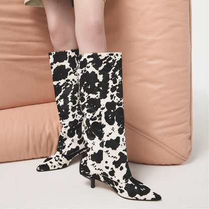 Everose in White Black - Knee-high boot, Kitten heel | Aldo