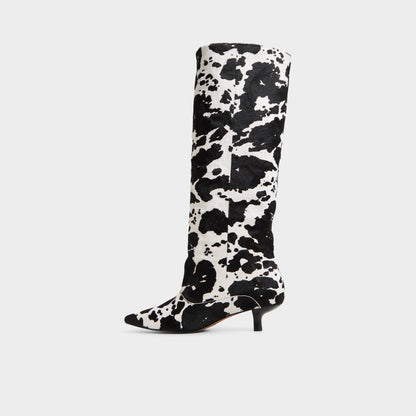 Everose in White Black - Knee-high boot, Kitten heel | Aldo