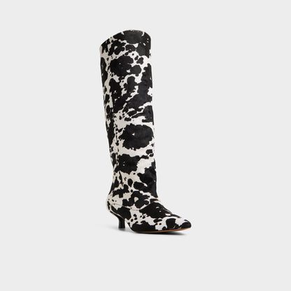 Everose in White Black - Knee-high boot, Kitten heel | Aldo
