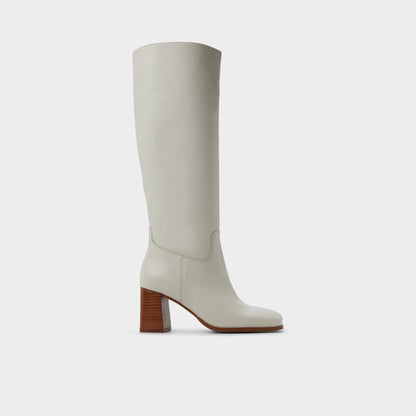 Elyze in White Bone - Knee-high boot, Block heel | Aldo