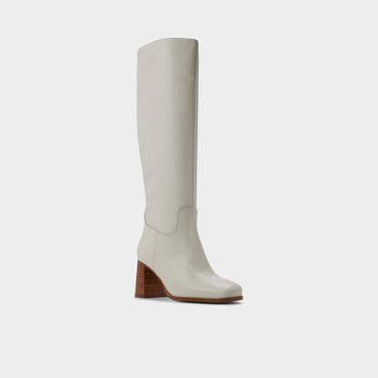 Elyze in White Bone - Knee-high boot, Block heel | Aldo