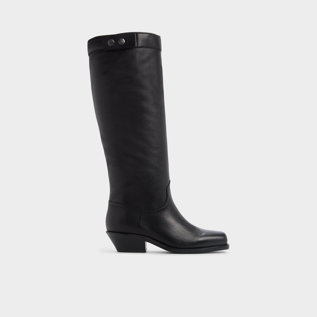 Emberlyn in Black - Knee-high western boot, Cup sole | Aldo
