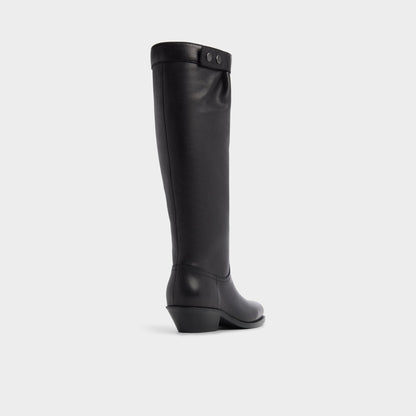 Emberlyn in Black - Knee-high western boot, Cup sole | Aldo