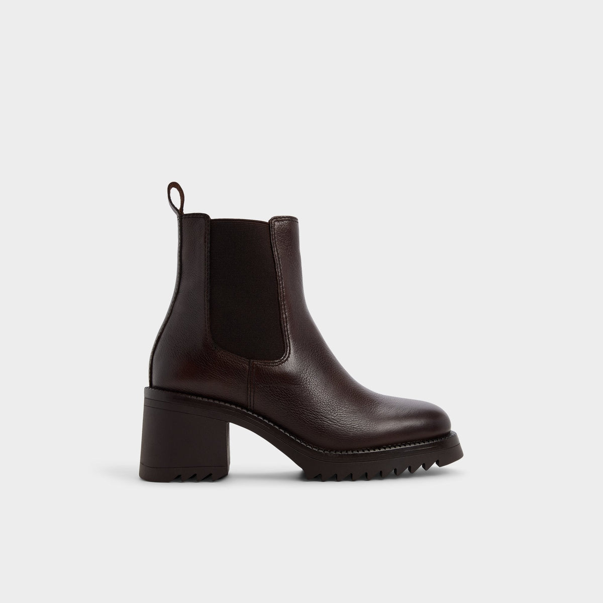 Anneliese in Medium Brown - Chelsea boot, Lug sole | Aldo