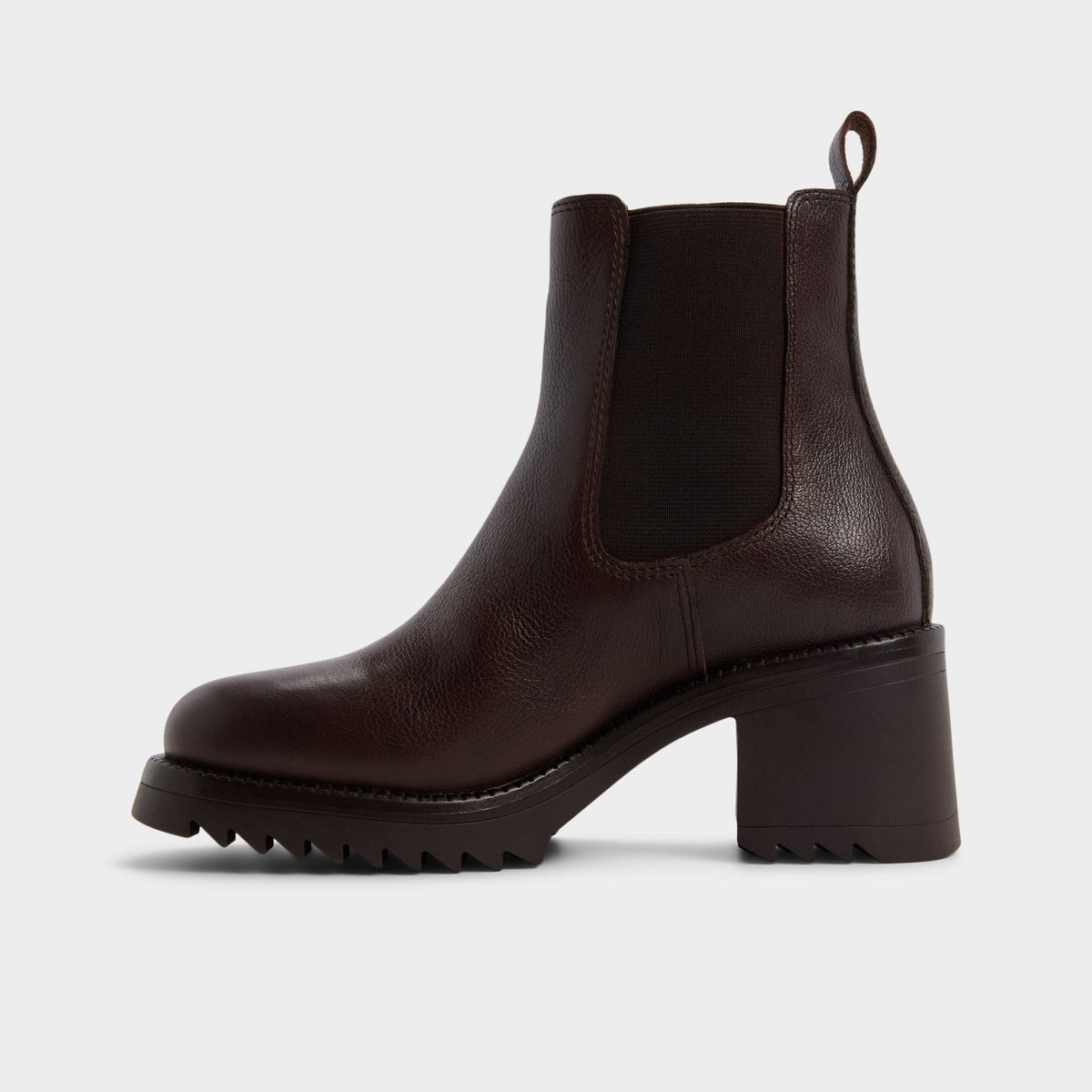 Anneliese in Medium Brown - Chelsea boot, Lug sole | Aldo