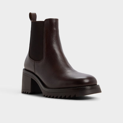 Anneliese in Medium Brown - Chelsea boot, Lug sole | Aldo
