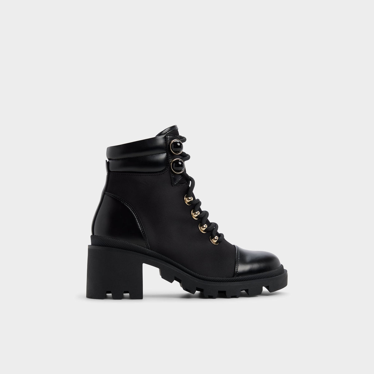 Mariettia in Black - Lace-up boot, Lug sole | Aldo