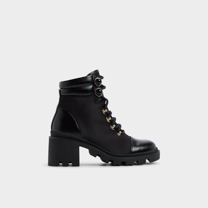 Mariettia in Black - Lace-up boot, Lug sole | Aldo