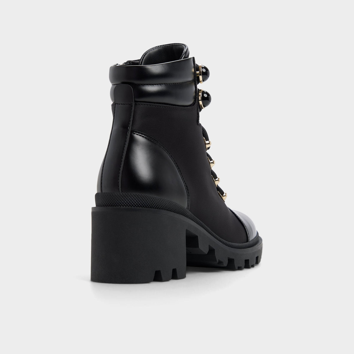 Mariettia in Black - Lace-up boot, Lug sole | Aldo