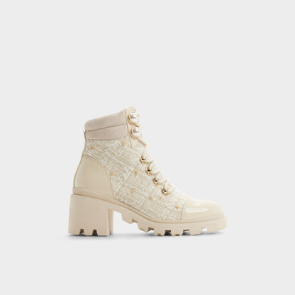 Mariettia in Other White - Lace-up boot, Lug sole | Aldo