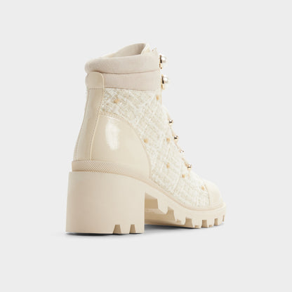 Mariettia in Other White - Lace-up boot, Lug sole | Aldo