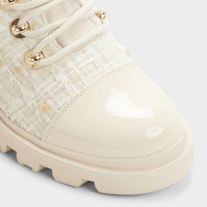 Mariettia in Other White - Lace-up boot, Lug sole | Aldo