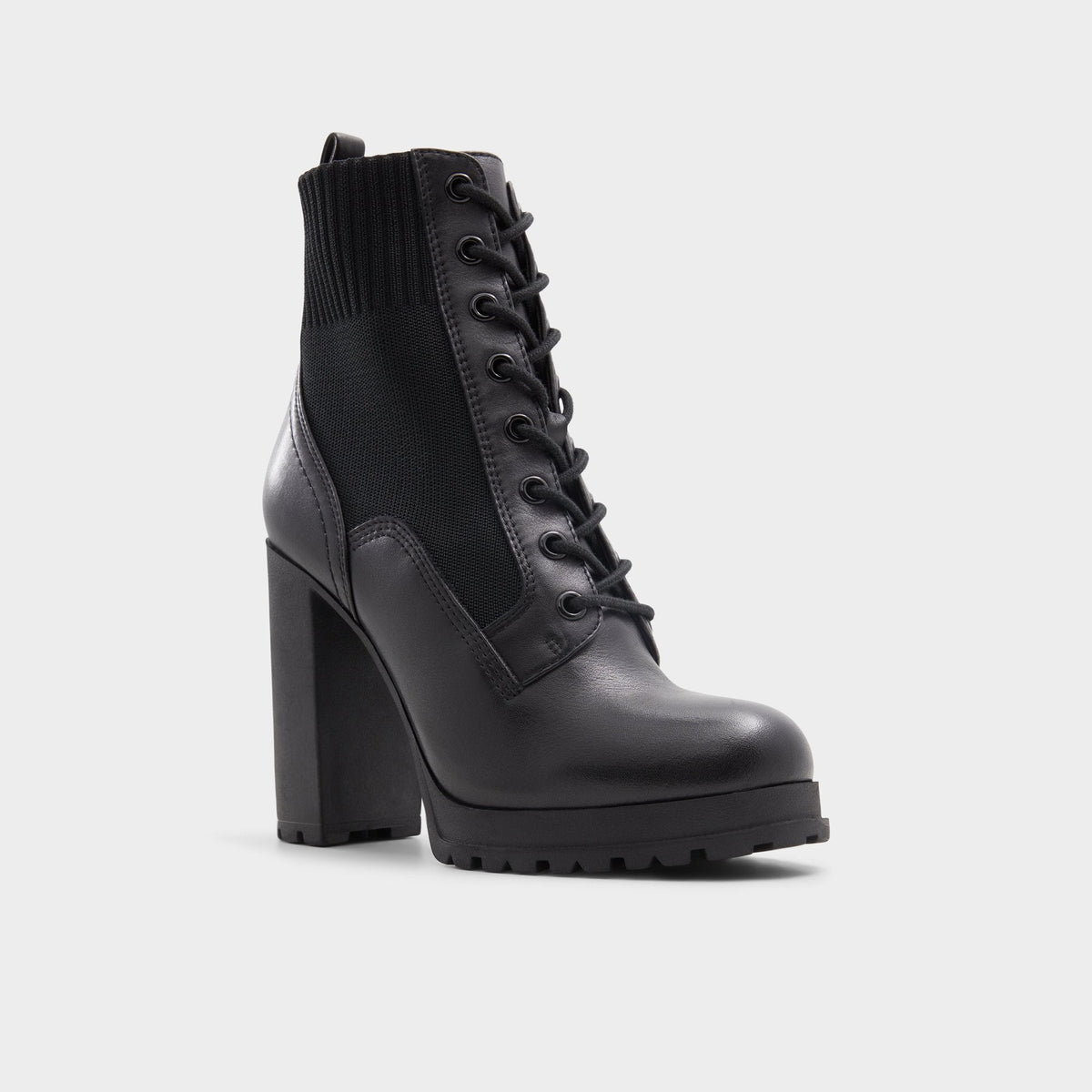 Rebellious Black Women's Combat boots - Combat ankle boot, Lug sole | Aldo