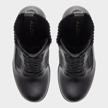Rebellious Black Women's Combat boots - Combat ankle boot, Lug sole | Aldo