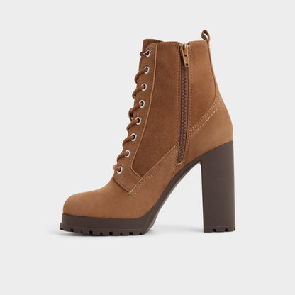 Rebelliously in Light Brown - Combat ankle boot, Lug sole | Aldo