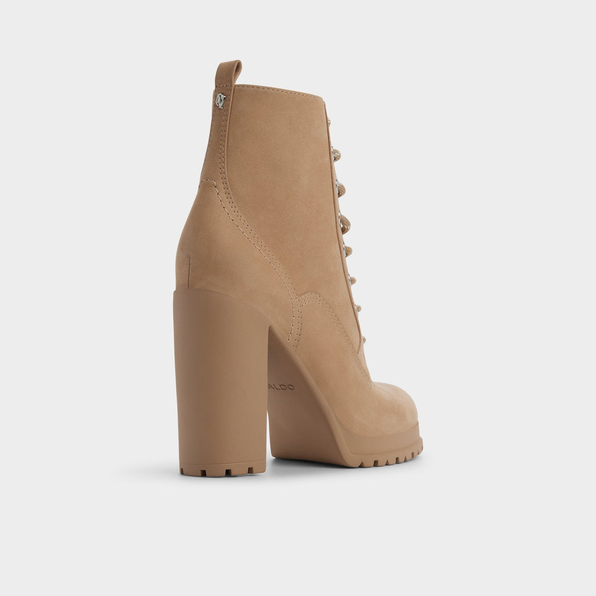 Rebelliously in Medium Beige - Combat ankle boot, Lug sole | Aldo