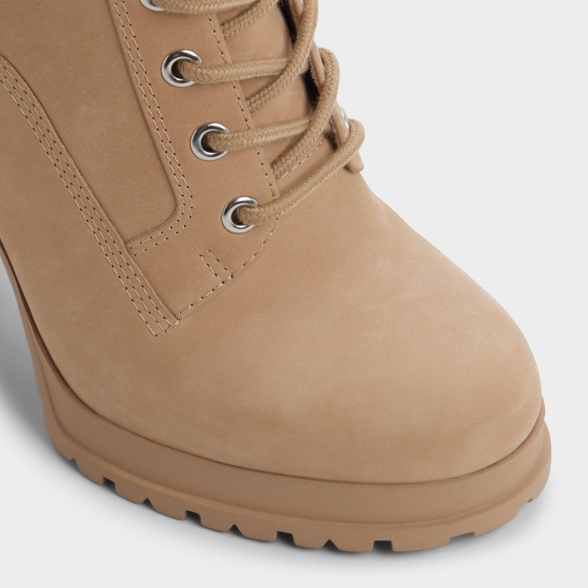 Rebelliously in Medium Beige - Combat ankle boot, Lug sole | Aldo