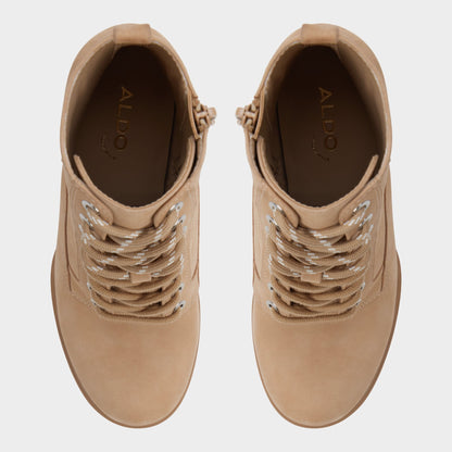 Rebelliously in Medium Beige - Combat ankle boot, Lug sole | Aldo