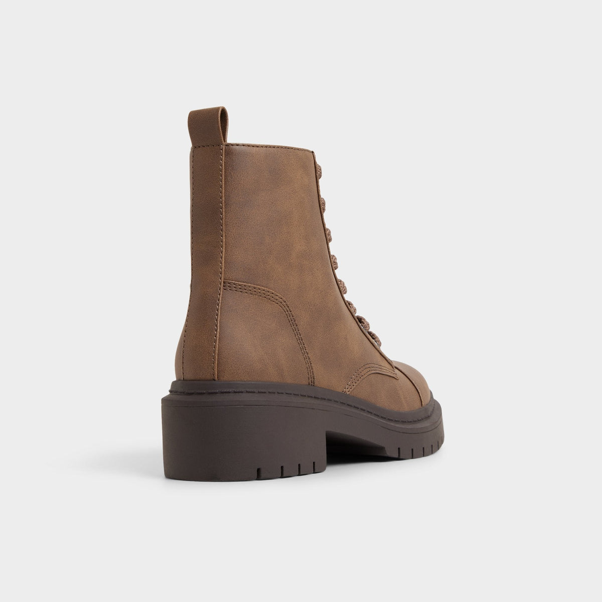 Goer in Medium Brown - Combat ankle boot, Lug sole | Aldo