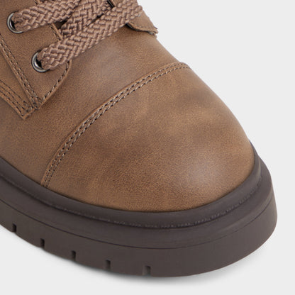 Goer in Medium Brown - Combat ankle boot, Lug sole | Aldo