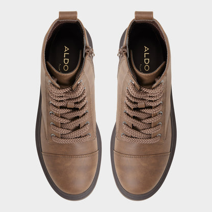 Goer in Medium Brown - Combat ankle boot, Lug sole | Aldo