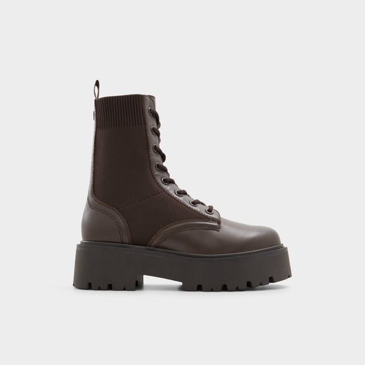 Talaleryknit Brown Overflow Women's Combat boots - Combat ankle boot, Brown | Aldo