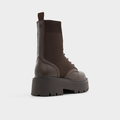 Talaleryknit Brown Overflow Women's Combat boots - Combat ankle boot, Brown | Aldo