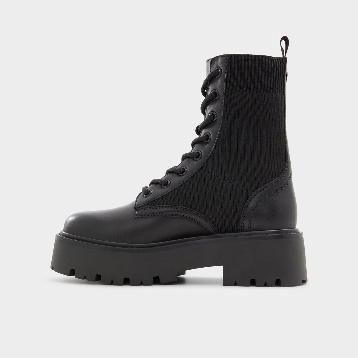 Talaleryknit Black Women's Combat boots - Combat ankle boot, Black | Aldo
