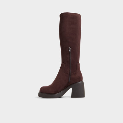 Auster in Dark Brown - Knee-high boot, Platform | Aldo