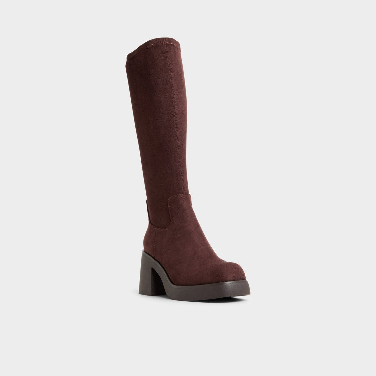 Auster in Dark Brown - Knee-high boot, Platform | Aldo