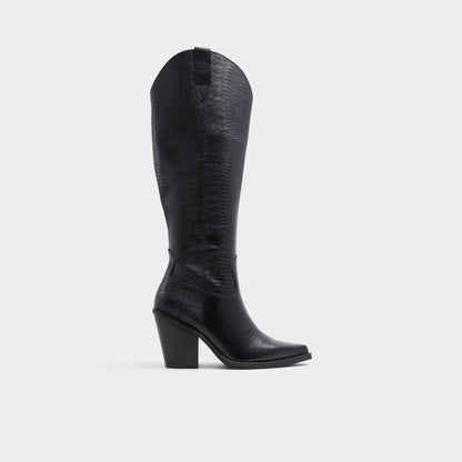 Nevada-wc Black Women's Western - Western knee-high boot, Black | Aldo