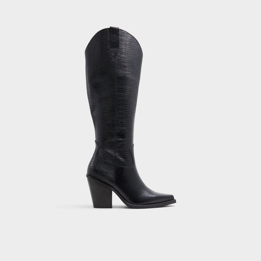 Nevada-wc Black Women's Western - Western knee-high boot, Black | Aldo