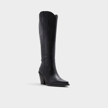 Nevada-wc Black Women's Western - Western knee-high boot, Black | Aldo
