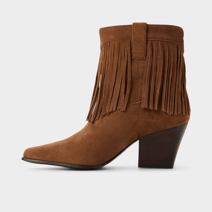 Jollene in Dark Brown - Western boot, Block heel | Aldo