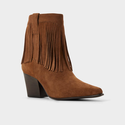 Jollene in Dark Brown - Western boot, Block heel | Aldo