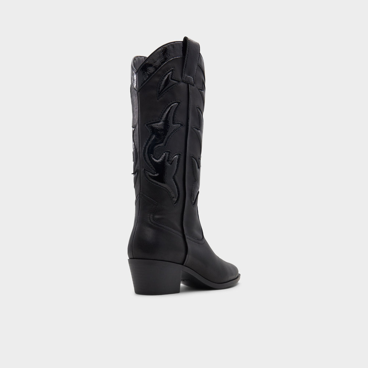 Nebraska Black Women's Western - Mid-calf western boot, Block heel | Aldo