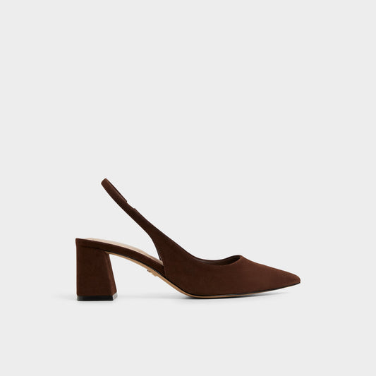 Uliana in Dark Brown - Slingback heel, Block heel | Aldo