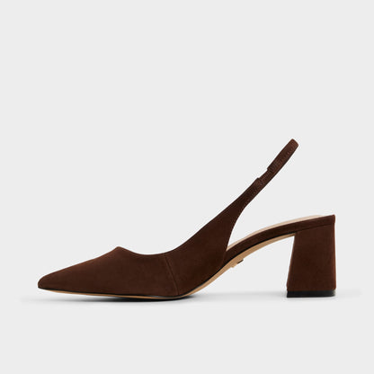Uliana in Dark Brown - Slingback heel, Block heel | Aldo