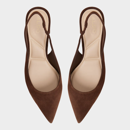 Uliana in Dark Brown - Slingback heel, Block heel | Aldo
