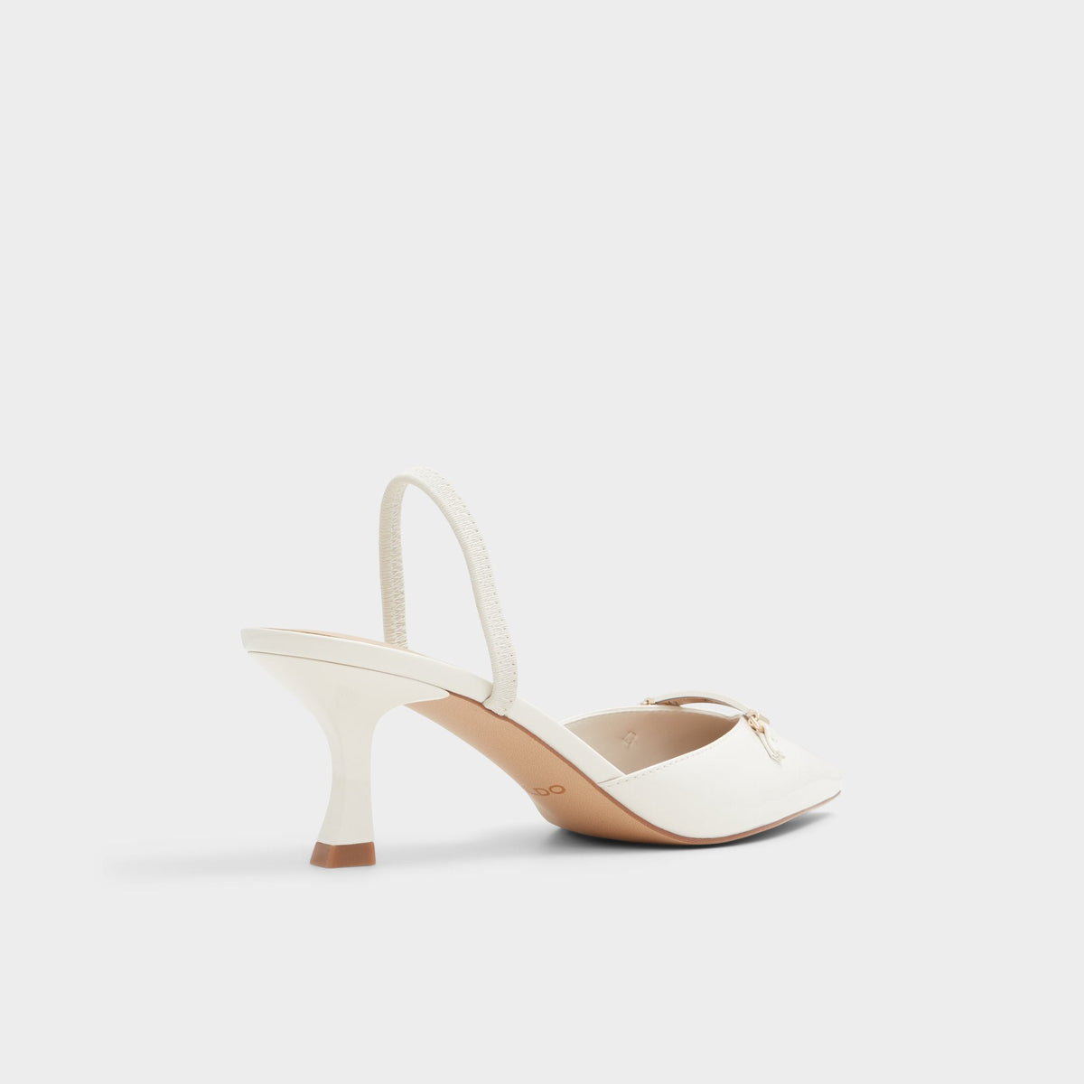 Nailah White/Bone Women's Kitten heels - Slingback heel, Kitten heel | Aldo