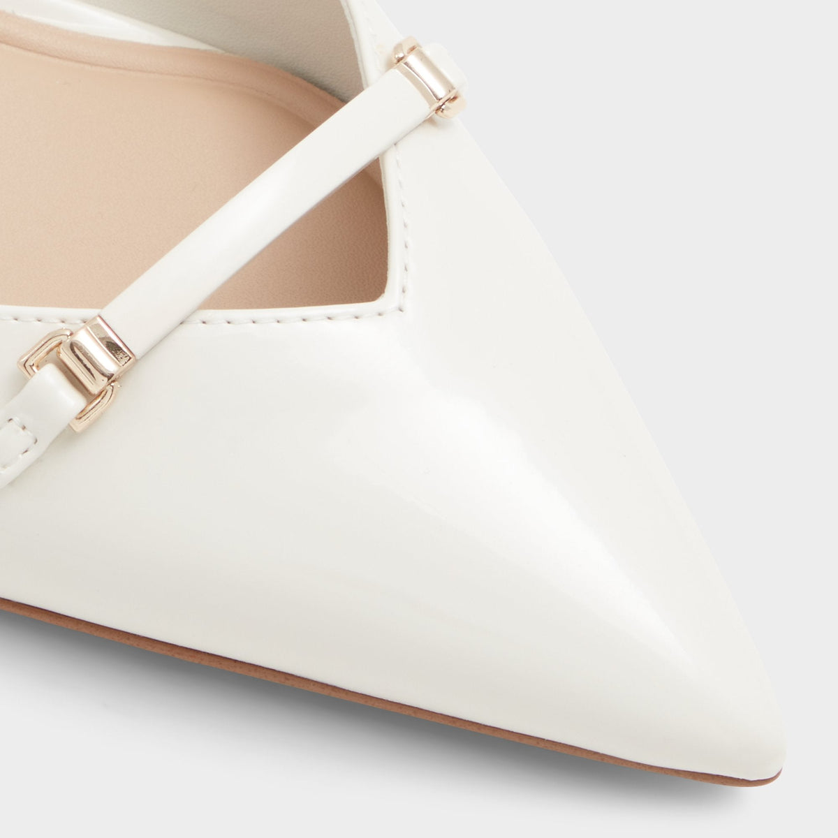 Nailah White/Bone Women's Kitten heels - Slingback heel, Kitten heel | Aldo