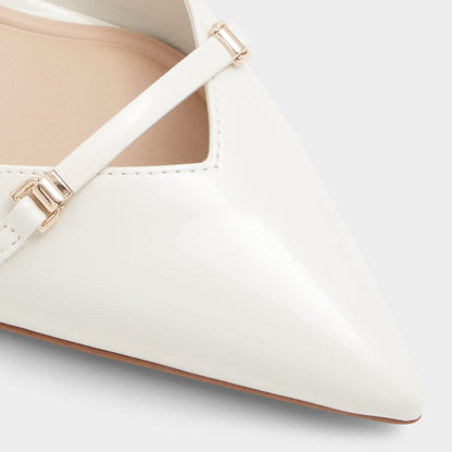 Nailah White/Bone Women's Kitten heels - Slingback heel, Kitten heel | Aldo