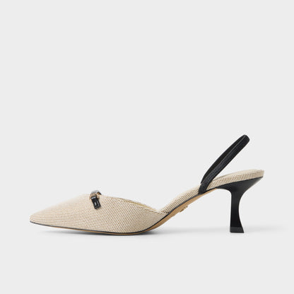 Nailah Open Natural Women's Kitten heels - Slingback heel, Kitten heel | Aldo