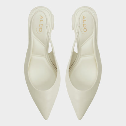 Uliana White/Bone Women's Slingbacks - Slingback heel, Block heel | Aldo