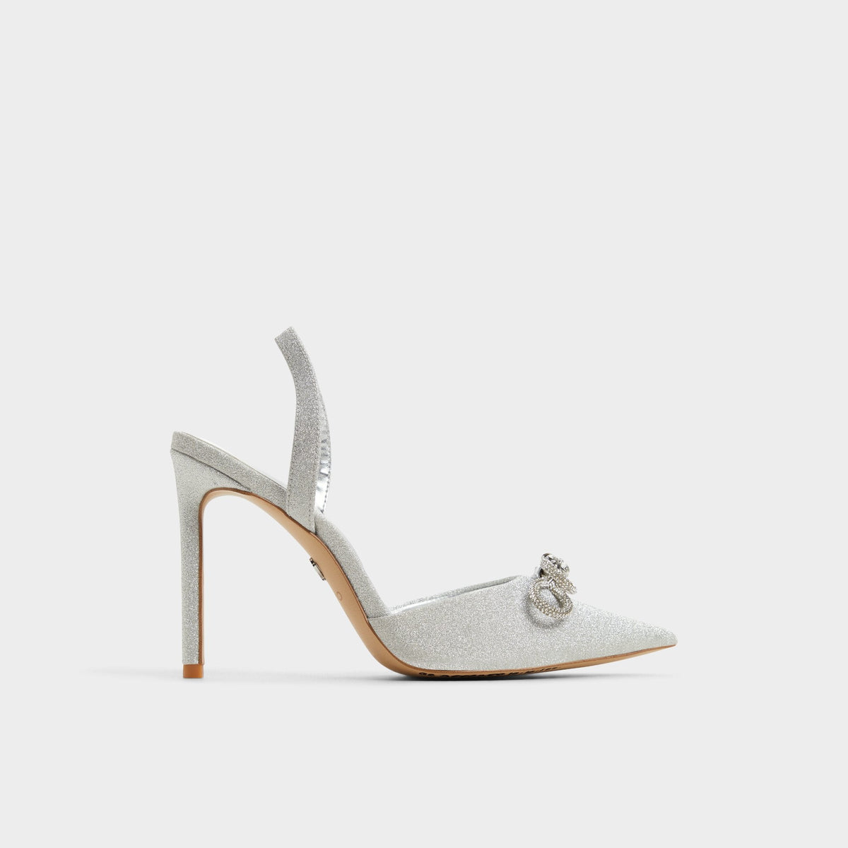 Addie Silver Women's Slingbacks - Slingback heel, Stiletto heel | Aldo