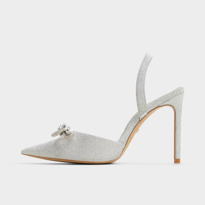 Addie Silver Women's Slingbacks - Slingback heel, Stiletto heel | Aldo