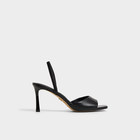 Andya Black Women's Strappy sandals - Slingback heeled sandal, Stiletto heel | Aldo